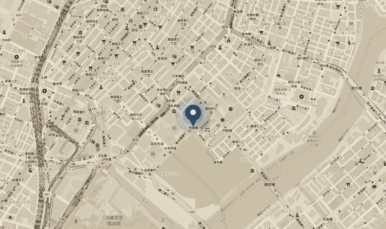 地図: 築地4-14-16